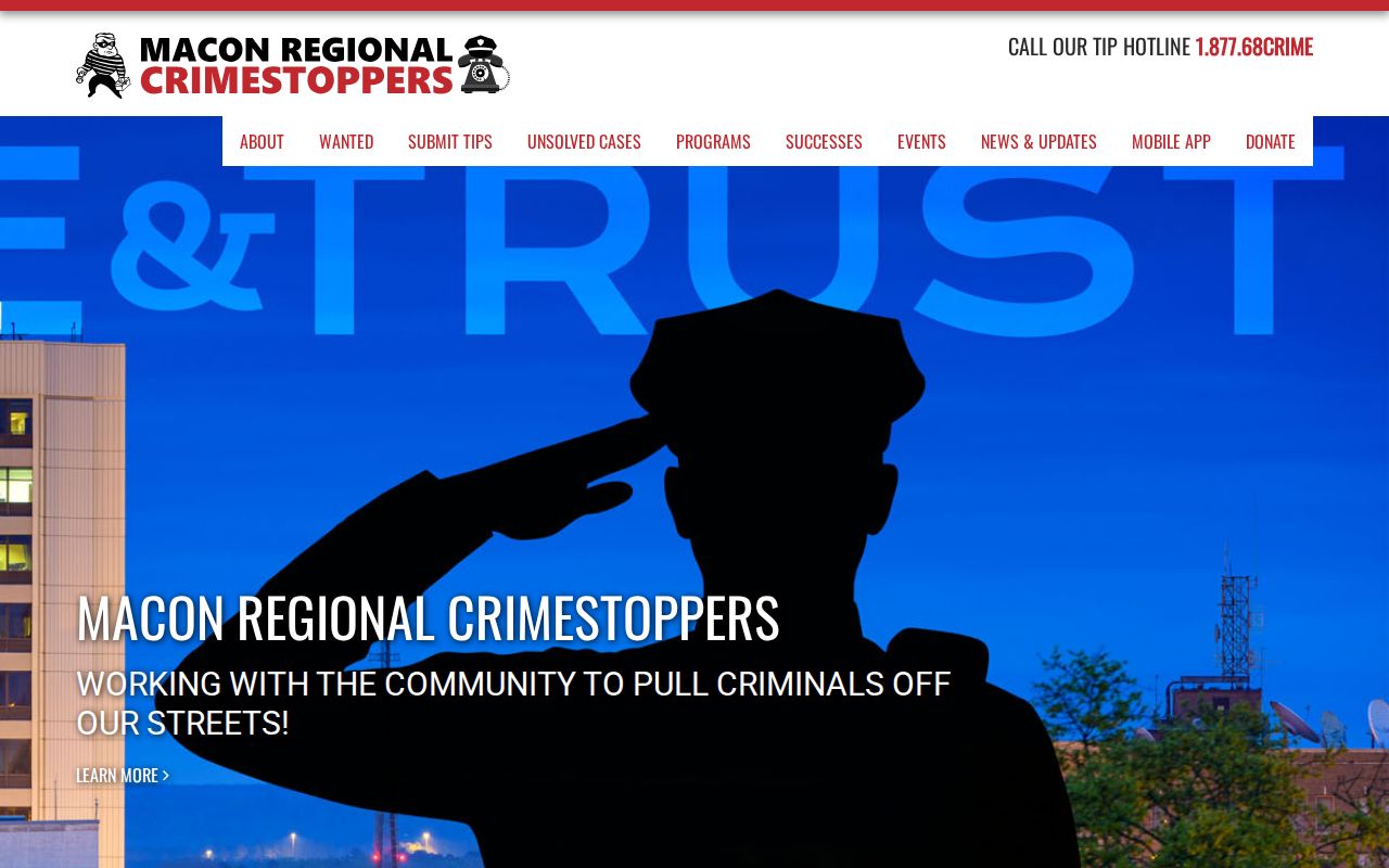 Macon Regional CrimeStoppers route for Bibb County arrest warrant tips