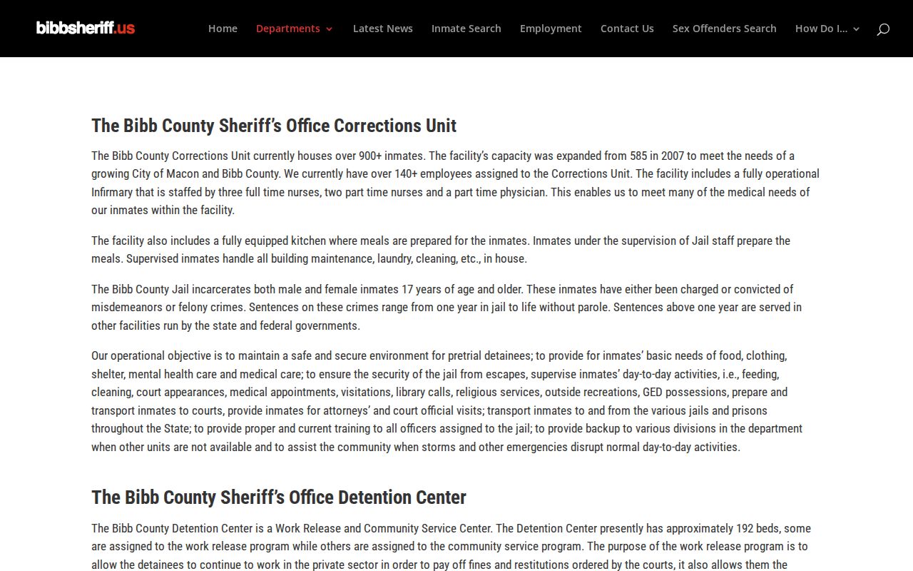 Bibb County corrections contact for a traffic warrant arrest