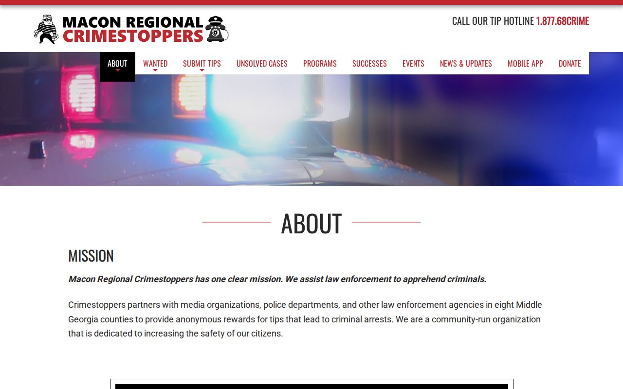 CrimeStoppers partner program separate from Bibb County traffic warrant search